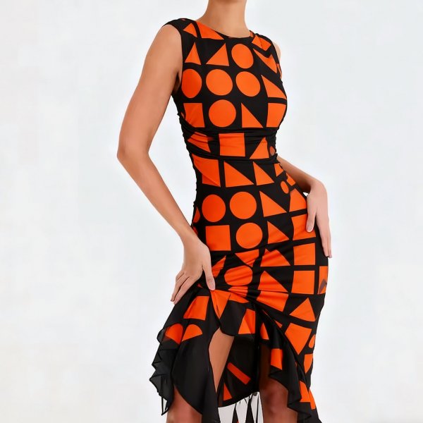 Women's style patterned dress