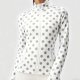 Women's Zipper Top with Polka Dot Fit